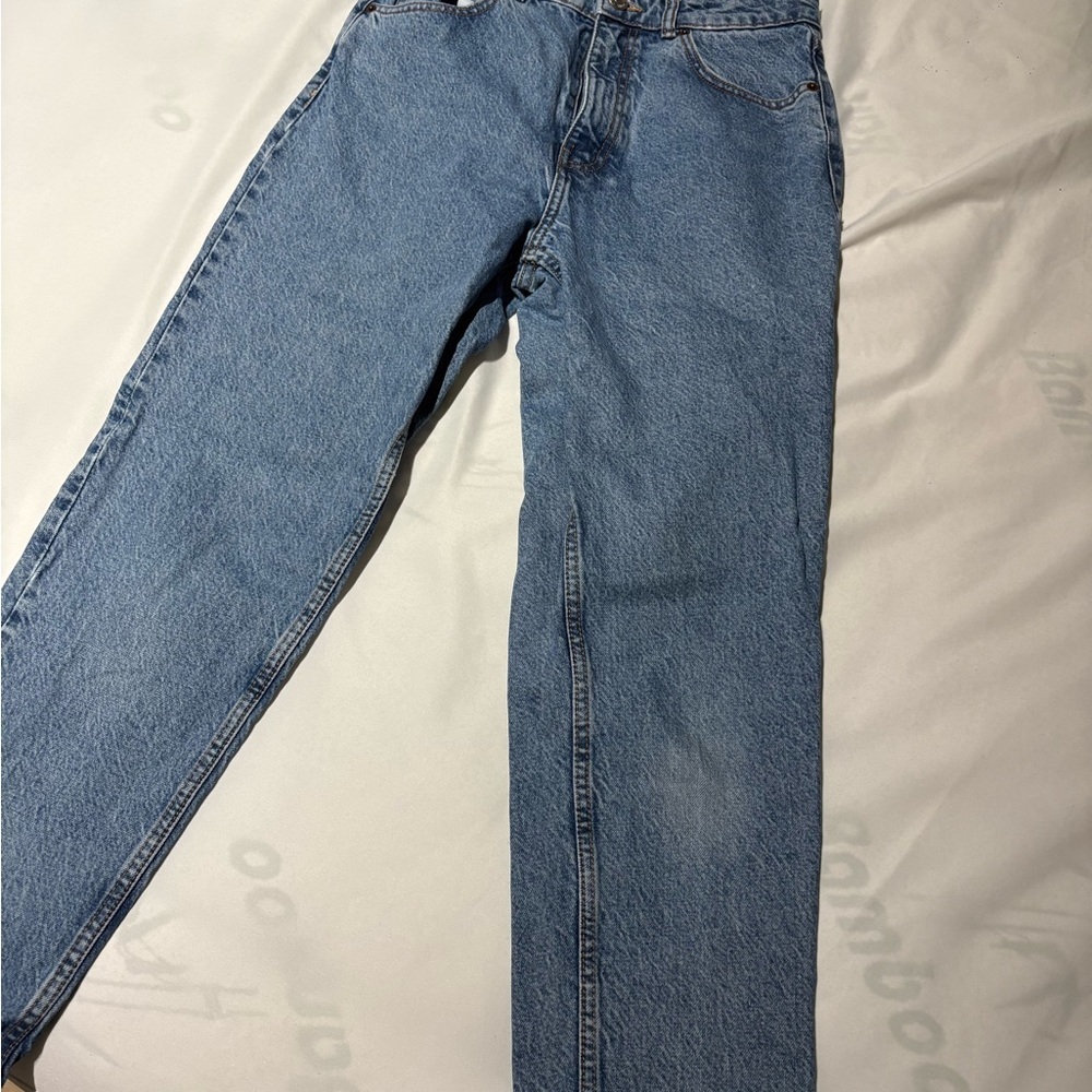 Zara Straight Leg Blue Jeans - Picture 8 of 9
